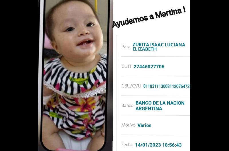 Realizan colecta para beba bandentildea que sufre una rara enfermedad