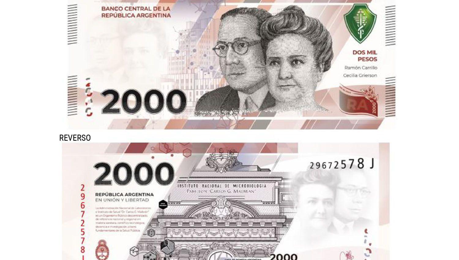 El Banco Central aproboacute la emisioacuten de billete de 2000