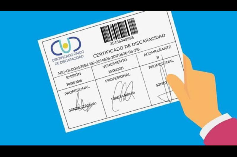 Extienden vencimiento de los certificados de discapacidad por un antildeo