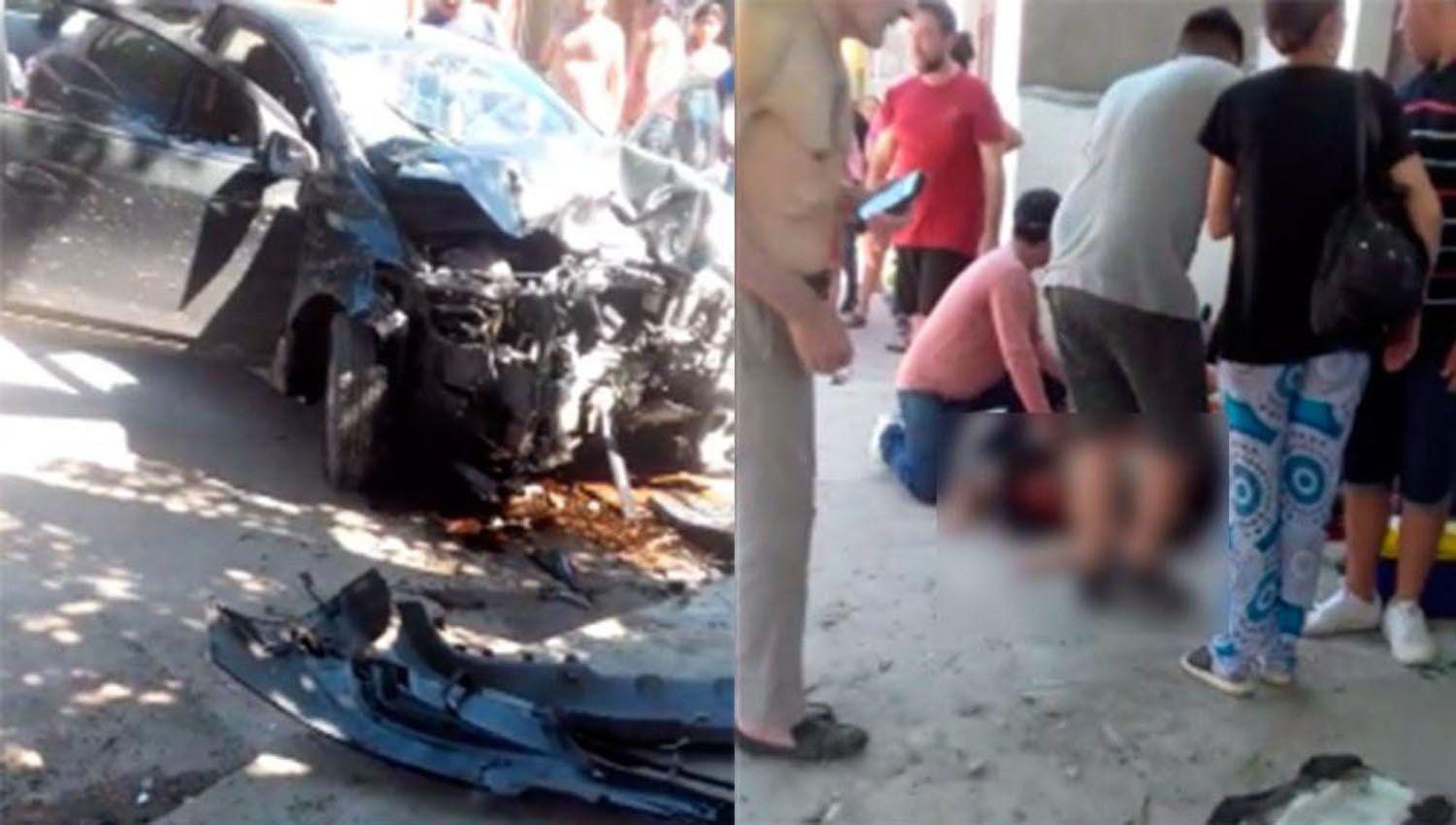 Un motociclista sufre graviacutesimas heridas en su pierna derecha tras haber sido embestido por un automoacutevil