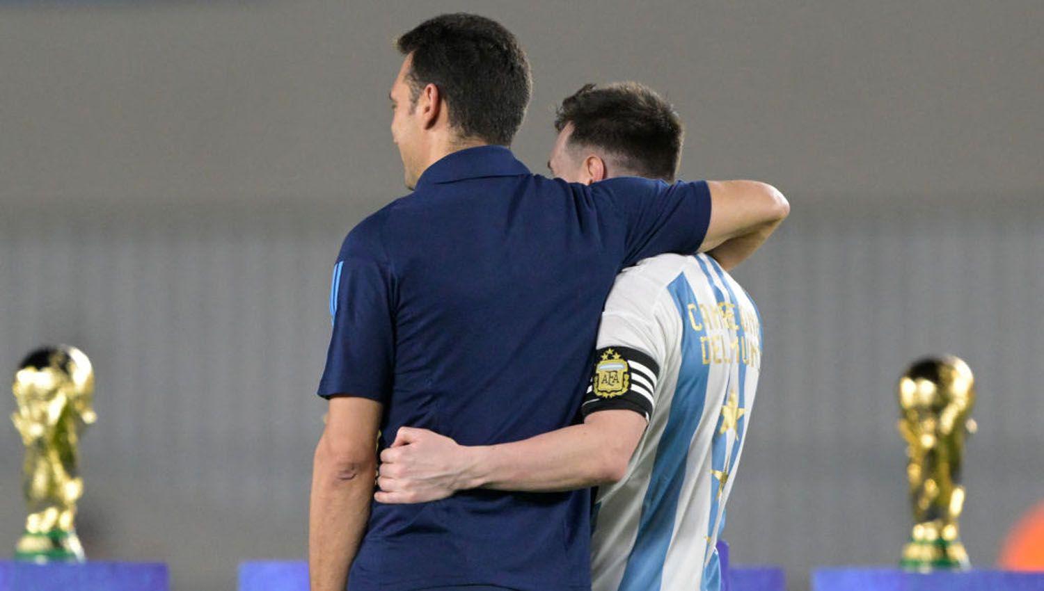 Las palabras de Messi y Scaloni en la fiesta de la Seleccioacuten