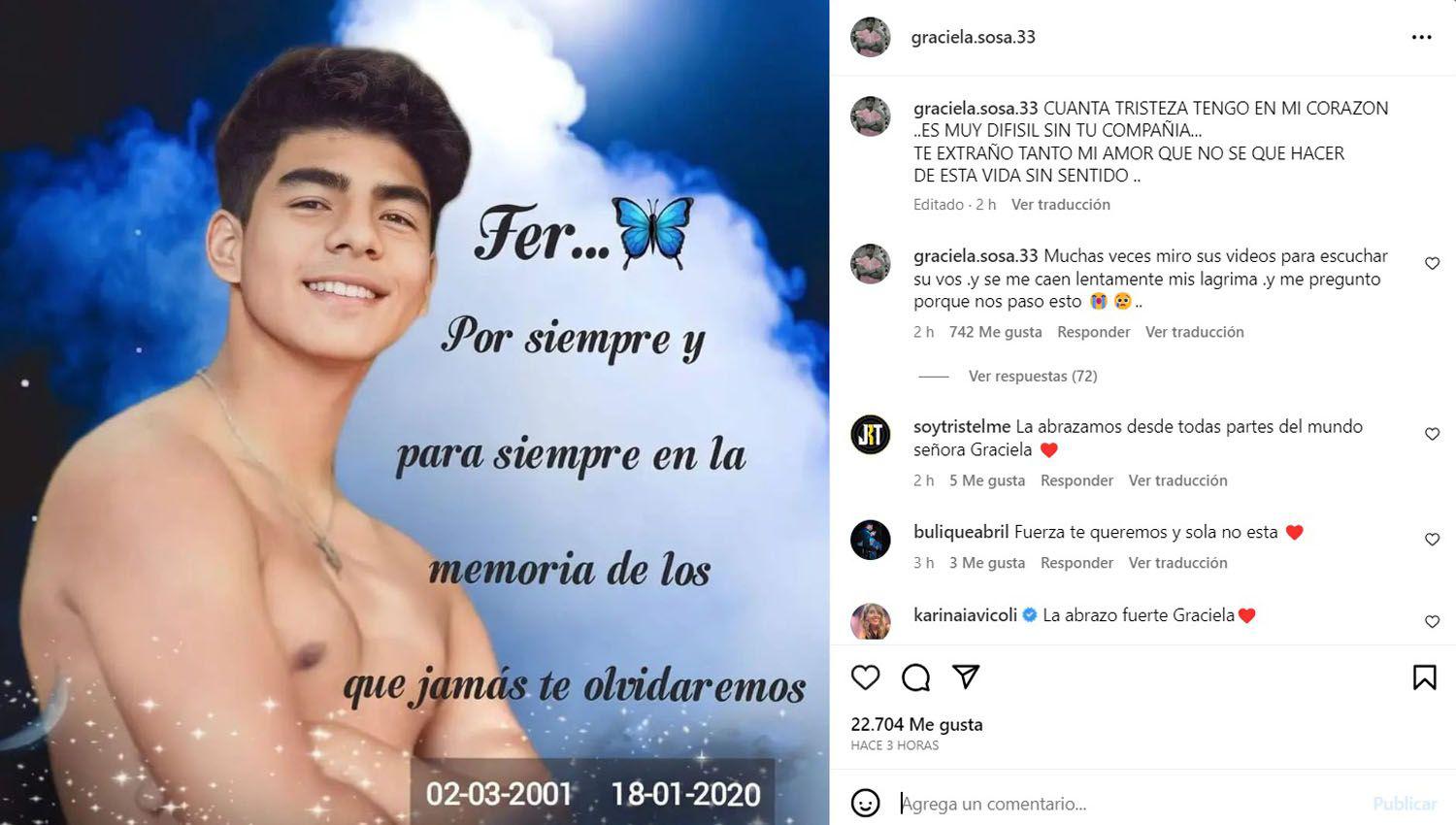 ldquoNo se queacute hacer de esta vidardquo el desgarrador mensaje de la madre de Fernando Baacuteez Sosa