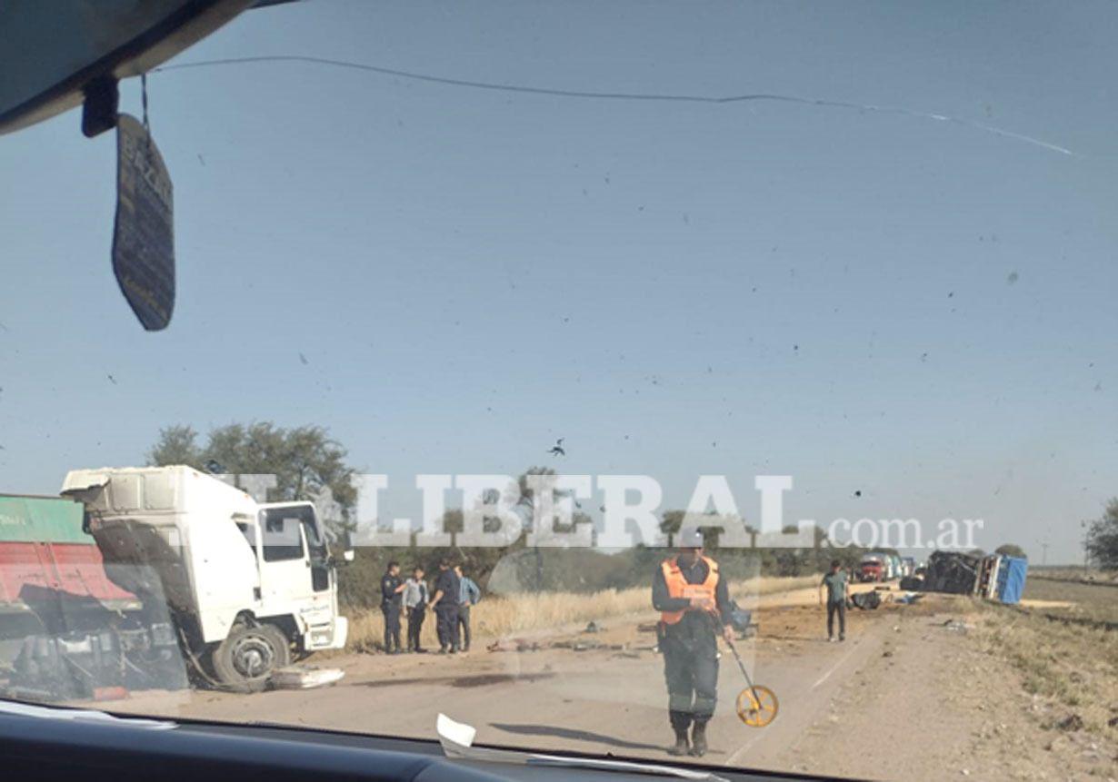 Fatalidad en la Ruta 92- dos camiones chocaron y una persona murioacute en el acto