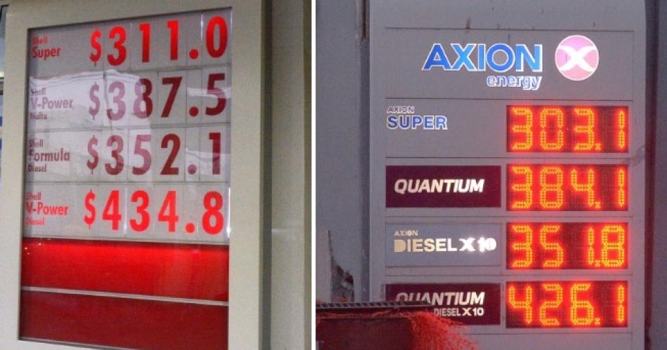 Pese al congelamiento Shell y Axion subieron un 2-en-porciento- el precio de sus combustibles