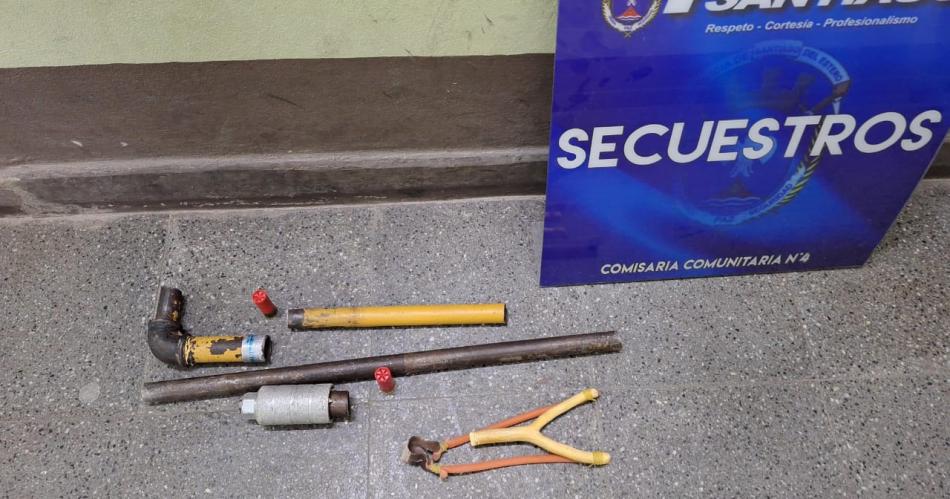 SECUESTRO Los efectivos incautaron las armas caseras que tenían