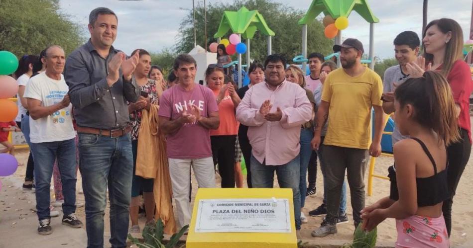 En Garza se inauguroacute la Plaza del Nintildeo Dios con presencia de autoridades