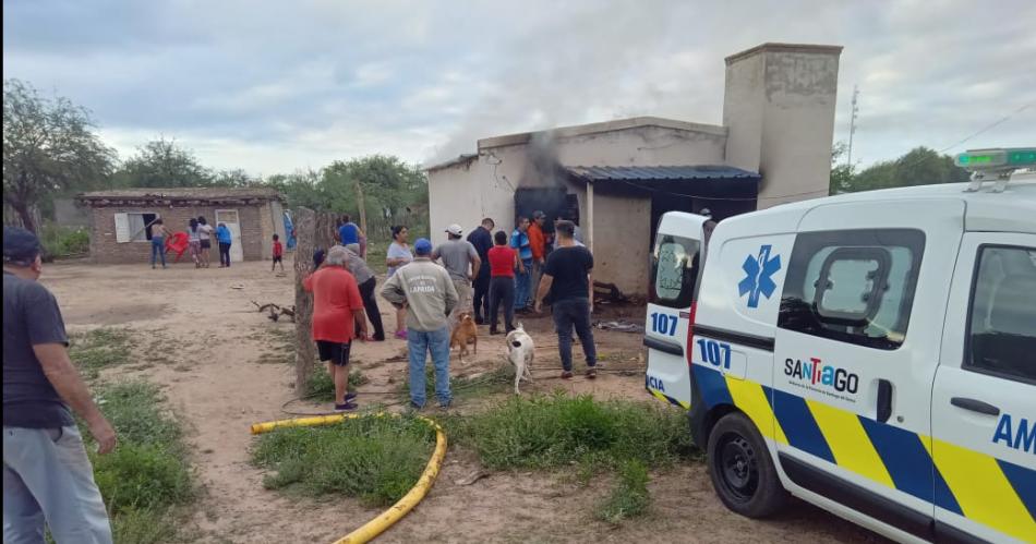 Asiacute quedoacute la vivienda tras el incendio en Laprida