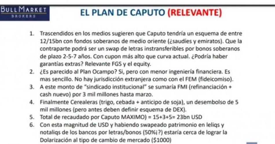 Estiman que podriacutea conseguir US 23000 millones para salir del cepo y dolarizar