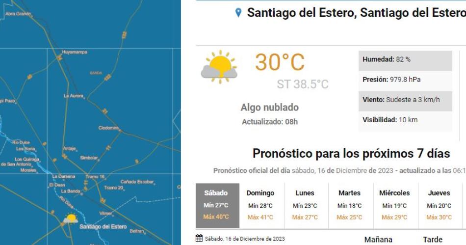 Santiago del Estero no lo entenderiacuteas- 385deg de ST a las 8 de la mantildeana