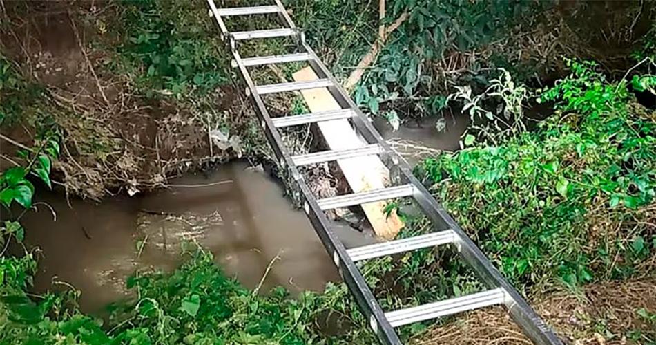 LOGÍSTICA- Hasta una escalera fue destinada para garantizar la fuga del narco